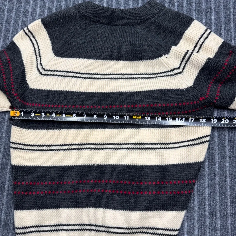 Strickkleidung Merino Wool Sweater Large Grey Fair Isle Excellent Vintage (2176)